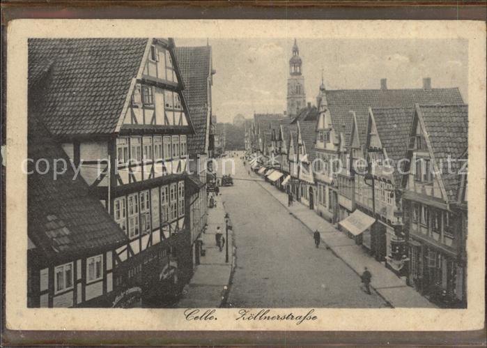 Celle Niedersachsen Zoellnerstrasse Fachwerkhaus Kirchturm