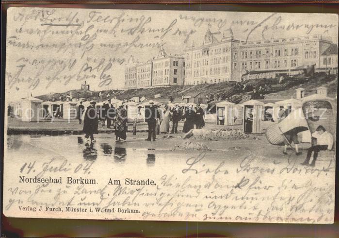BORKUM Nordseebad Niedersachsen Strandleben Hotel Nordseebad