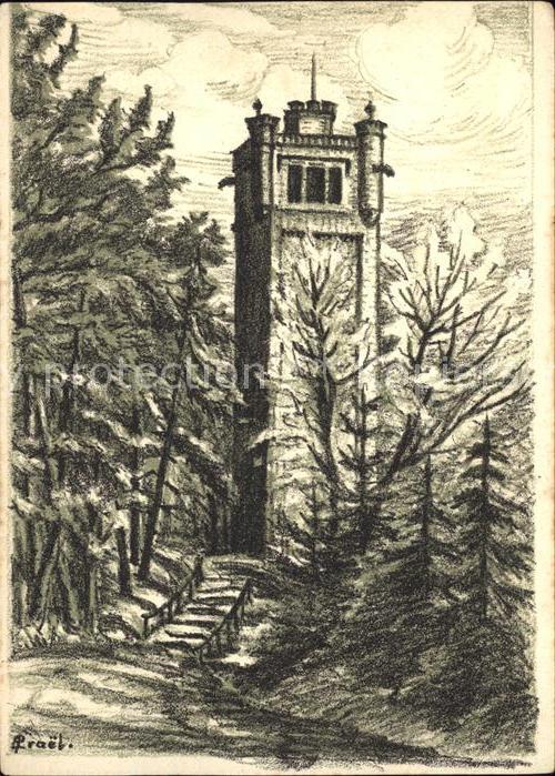 Hameln Weser Steinzeichnung Kuenstlerkarte E. Prael