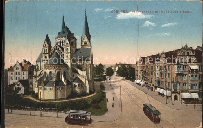Coblenz Koblenz Strassenbahn Herz Jesu Kirche