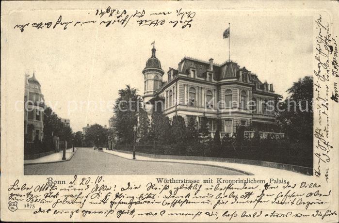 Bonn Rhein Woertherstrasse mit Kronprinzlichem Palais