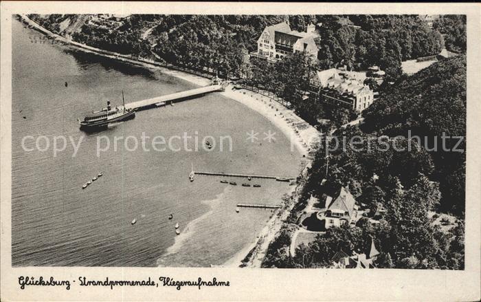 Gluecksburg Ostseebad Strandpromenade (Luftaufnahme)