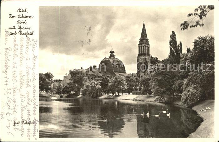 KIEL  CITY Partie am kl.Kiel mit Theater u.Rathaus