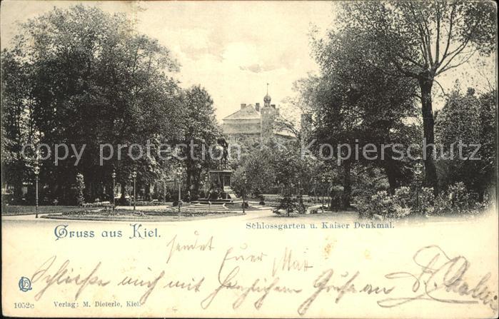 KIEL  CITY Schlossgarten u.Kaiser Denkmal