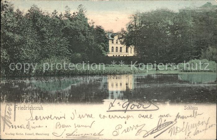 Friedrichsruh Aumuehle Schloss mit Teich