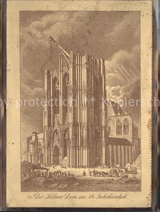 Koeln Rhein Dom im 14.Jahrhundert