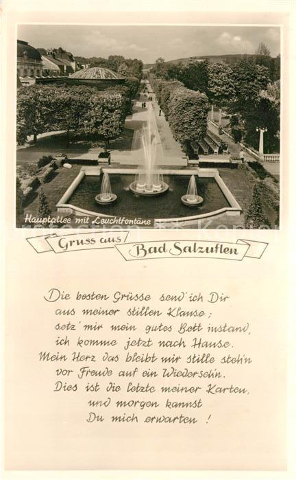 Bad Salzuflen Hauptallee mit Leuchtfontaene