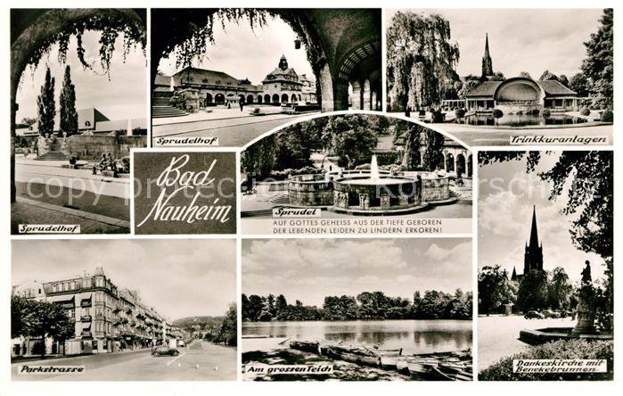 Bad Nauheim Sprudelhof Trinkkuranlagen Sprudel Parkstrasse Gr Teich Dankeskirche