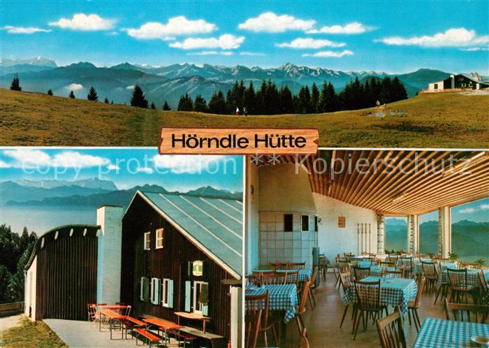 Bad Kohlgrub Panorama Hoerndle Huette Gaststube