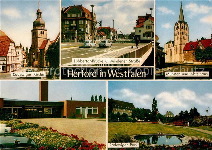 Herford Radewiger Kirche Luebbertor Brueckeund Mindener Str Muenster und Abteiha