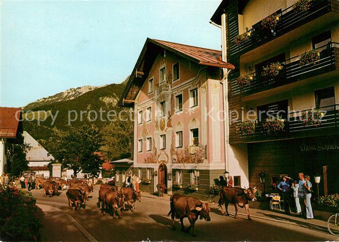 Hindelang Dorfstrasse Bad Hotel Sonne Almauftrieb