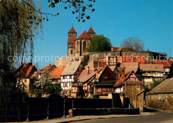 Quedlinburg Harz Schlossberg mit Stiftskirche