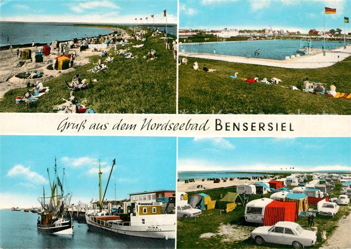 Bensersiel Strand Schwimmbad Fischkutter Campingplatz
