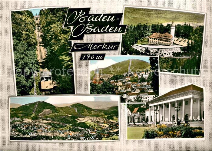Baden-Baden Merkur Bahn Fliegeraufnahme Panorama Kurhaus