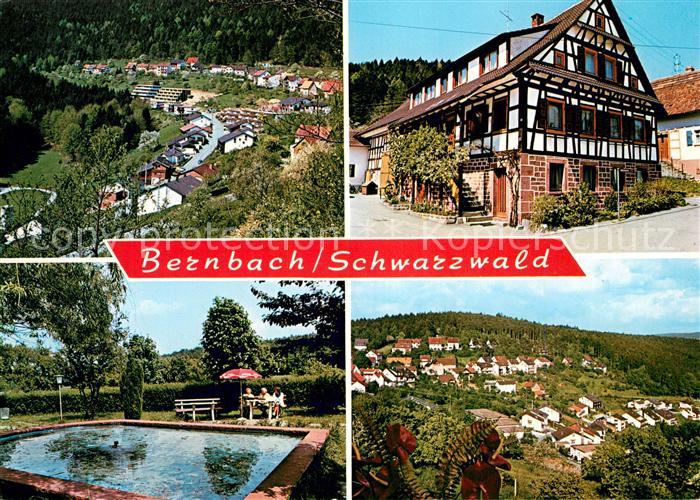 Bernbach Bad Herrenalb Stadtblick Gasthaus Schwimmbad Panorama