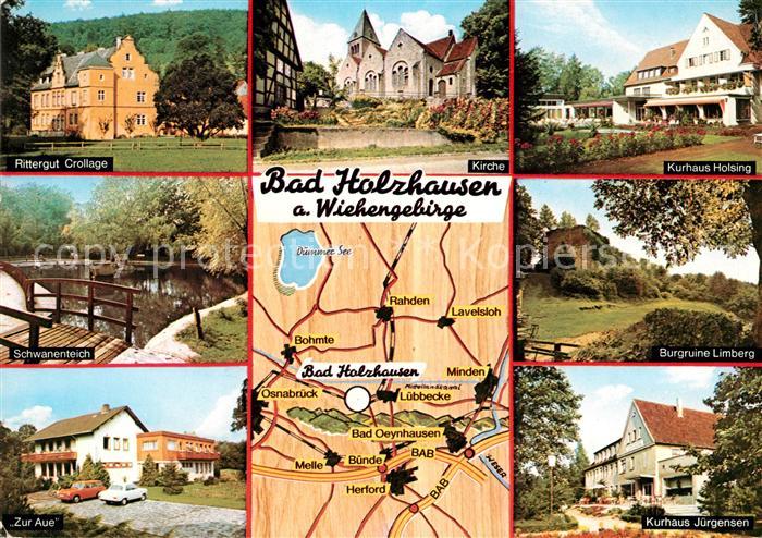 Bad Holzhausen Luebbecke Rittergut Crollage Kirche Kurhaus Holsing Schwanenteich