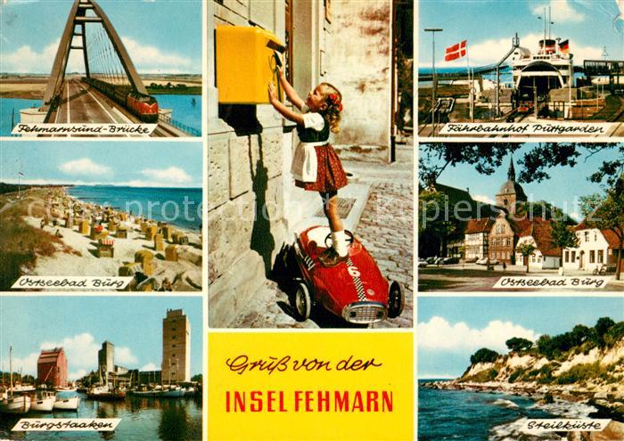 Insel Fehmarn Fehmarnsundbruecke Ostseebad Burg Burgstaaken Faehrbahnhof Puttgar