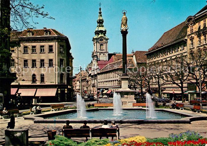 Graz Steiermark Platz am Eisernen Tor Brunnen