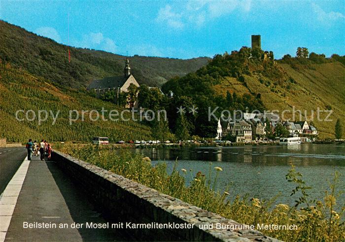 Beilstein Mosel mit Karmelitenkloster und Burgruine Metternich