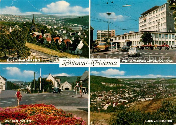 Huettental Weidenau Panorama vom Haardterberg Wilhelmstrasse Auf den Huetten Gie