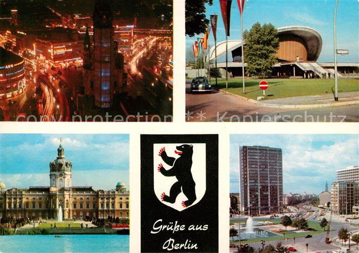 BERLIN  CITY City bei Nacht Kongresshalle Schloss Charlottenburg Ernst Reuter Pl