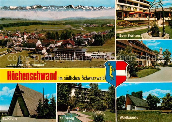 Hoechenschwand Schwarzwald BW Das Dorf am Himmel Ev Kirche St Georg Kurhaus Wald