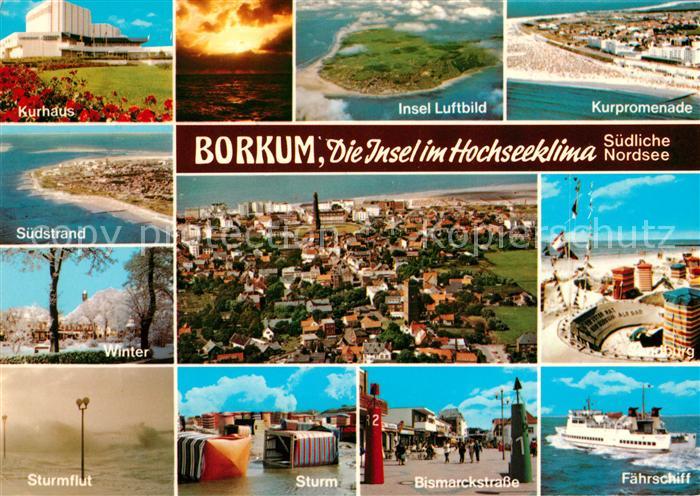 Borkum Kurhaus Suedstrand Winter Sturmflut Insel Fliegeraufnahme Kurpromenade Bi