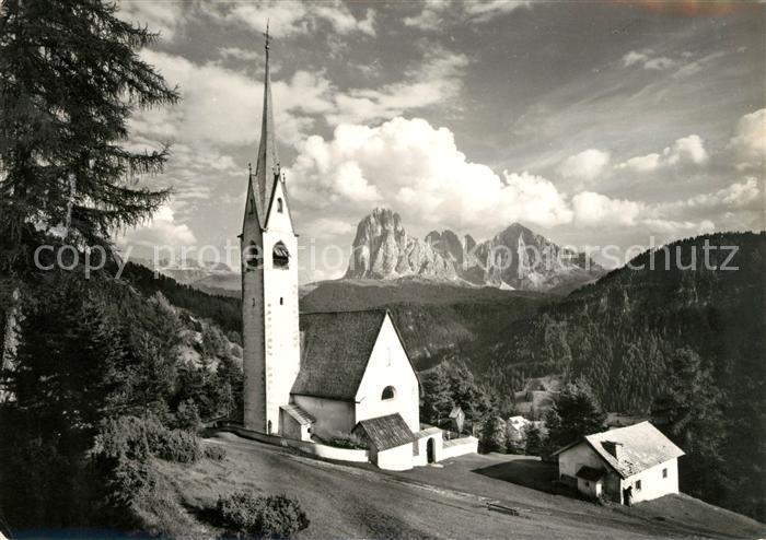 St Ulrich Groeden Tirol St Jakob mit Langkofel