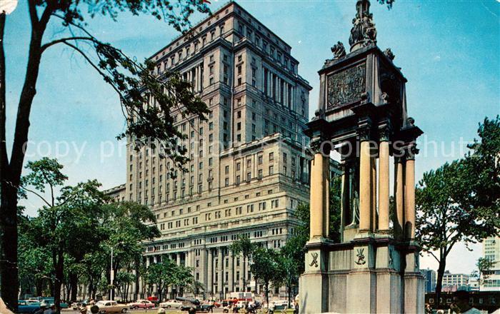 Montreal Quebec Sun Life Building showing Dominion Square