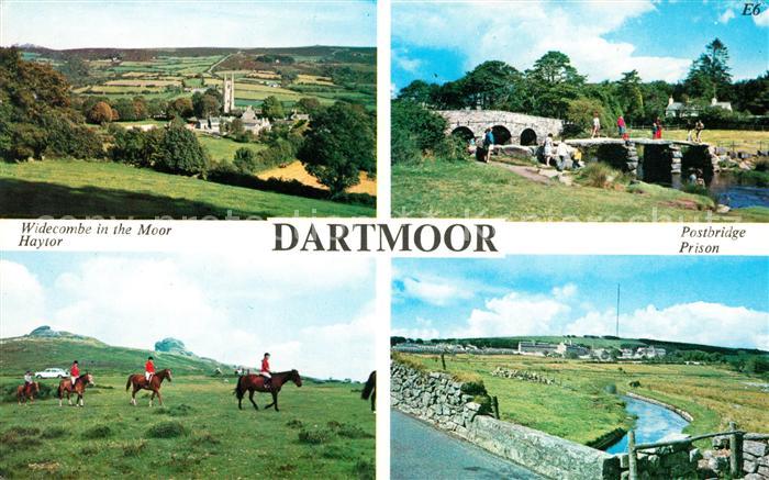 Dartmoor Widecombe in the Moor Haytor Postbridge Prison Landschaftspanorama Reit