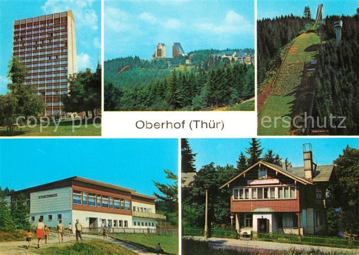 Oberhof Thueringen FDGB Erholungsheim Rennsteig Interhotel Panorama Schanze HO G