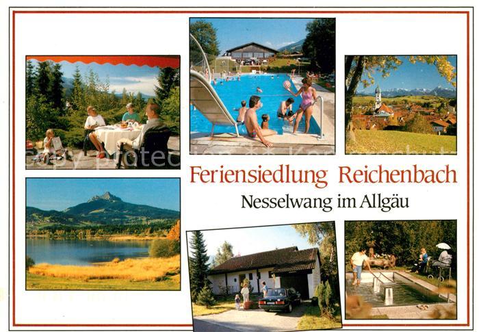 Nesselwang Feriensiedlung Reichenbach Swimming Pool Wassertreten Landschaftspano