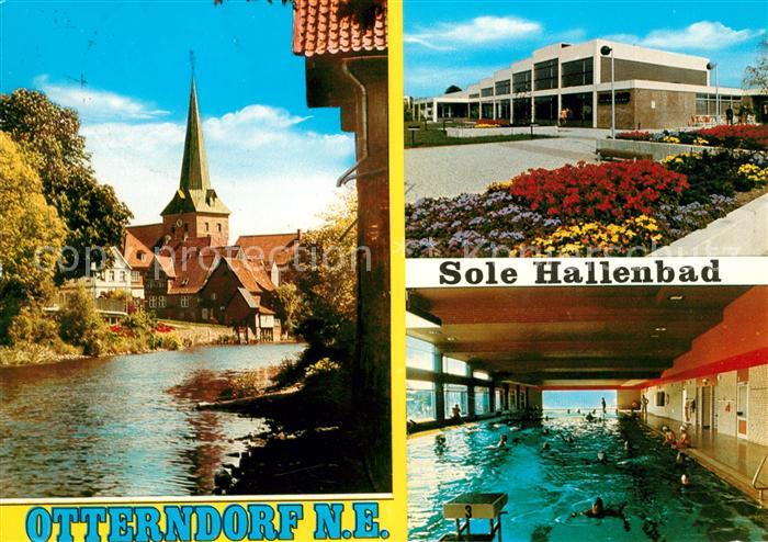 Otterndorf Niederelbe Partie am Fluss Kirche Sole Hallenbad