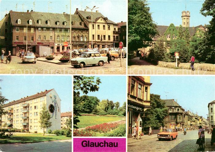 Glauchau Markt Schloss Forderglauchau Strasse der Jugend Rosarium Dr Friedrich S