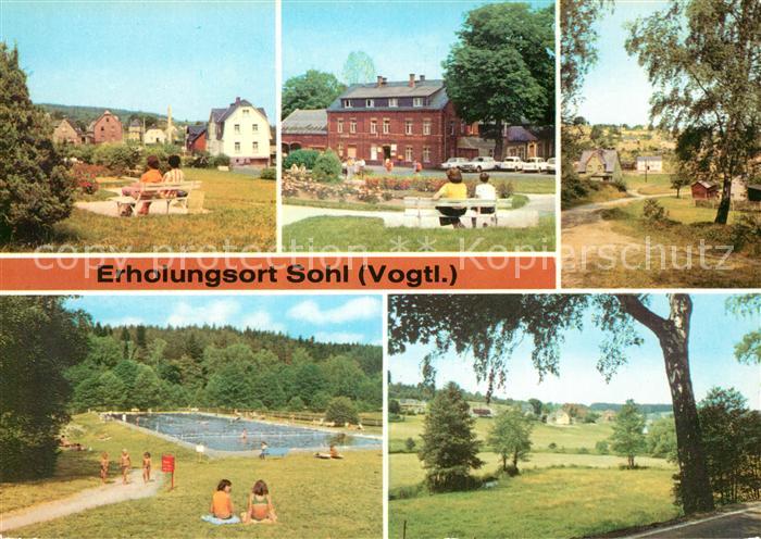 Sohl Bad Elster Teilansichten Erholungsort Landschaftspanorama Freibad