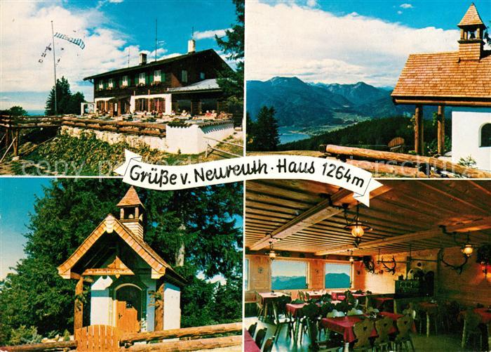 Tegernsee Berggasthaus Neureuth Kapelle Alpenblick