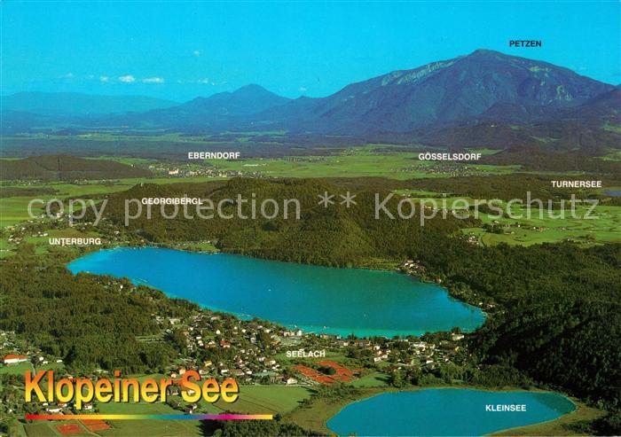 Klopeinersee mit Petzen Fliegeraufnahme