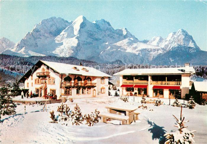 Mittenwald Bayern Hotel Toni Hof Winterpanorama Alpen