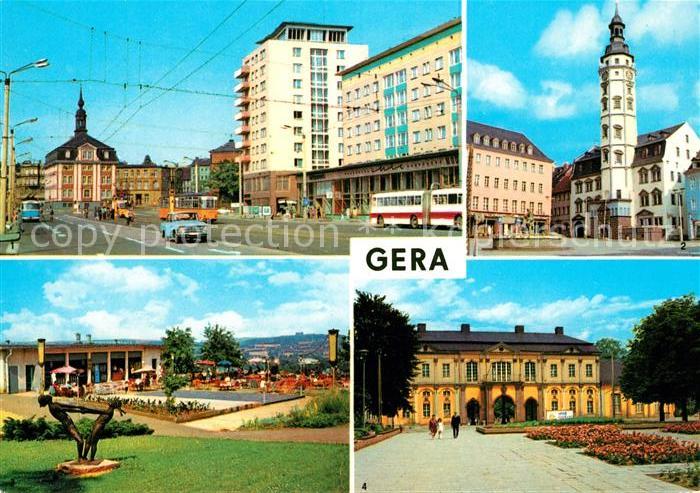 Gera Strasse der Republik Rathaus Terrassencafe Osterstein Orangerie