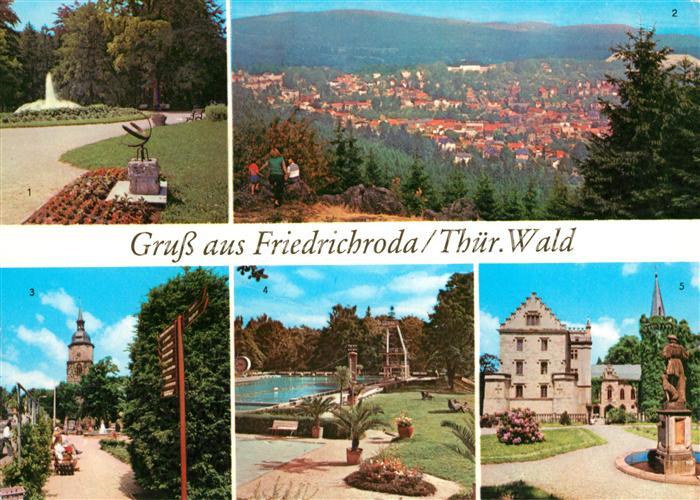 Friedrichroda Puschkinpark Kuranlagen Schwimmbad Schloss Reinhardsbrunn