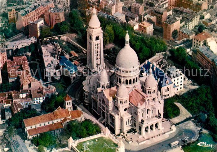 Paris Le Sacre Coeur Basilique vue aerienne