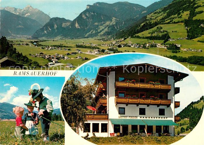 Hippach Gasthaus Pension Ramsauerhof Trachten Landschaftspanorama Alpen