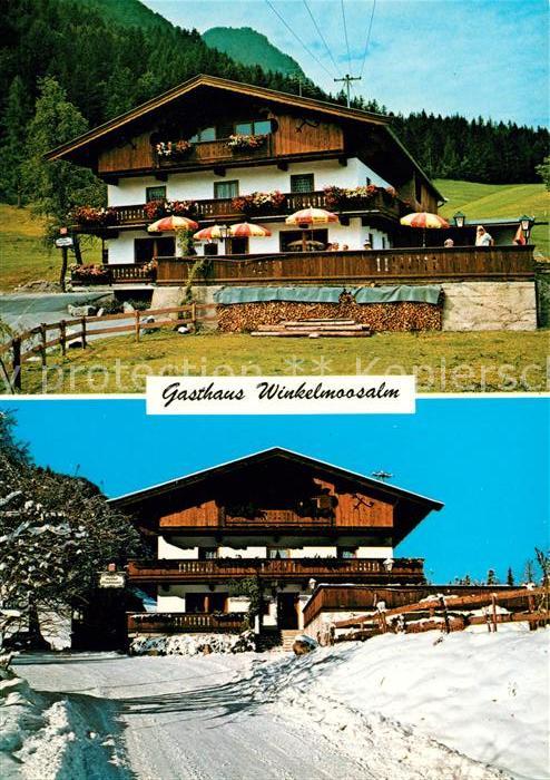Fieberbrunn Tirol Gasthof Winkelmoosalm im Sommer und im Winter