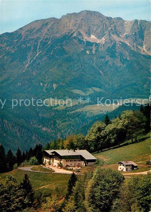 Oberau Berchtesgaden Berggasthof Heissbaeck mit Untersberg