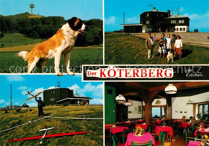 Koeterberg Berghotel Gaststaette Bernhardiner Hund Modellfliegen