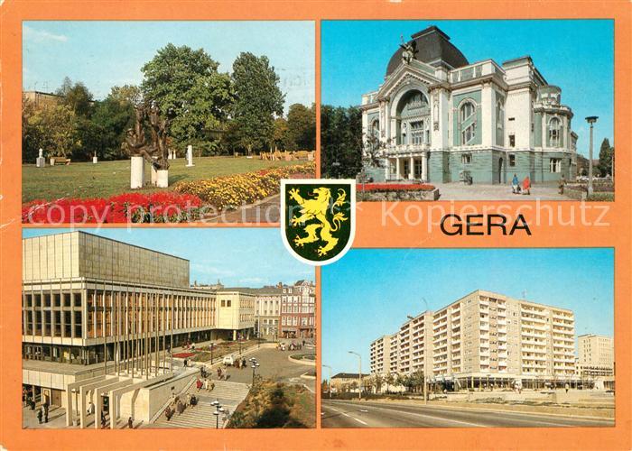 Gera Park Schloss Stadtplatz Wohnblocks