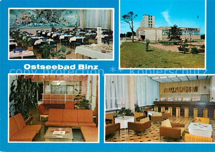 Binz Ruegen FDGB Urlauberrestaurant Ruegen Speisesaal FDGB Erholungsheim Arkona