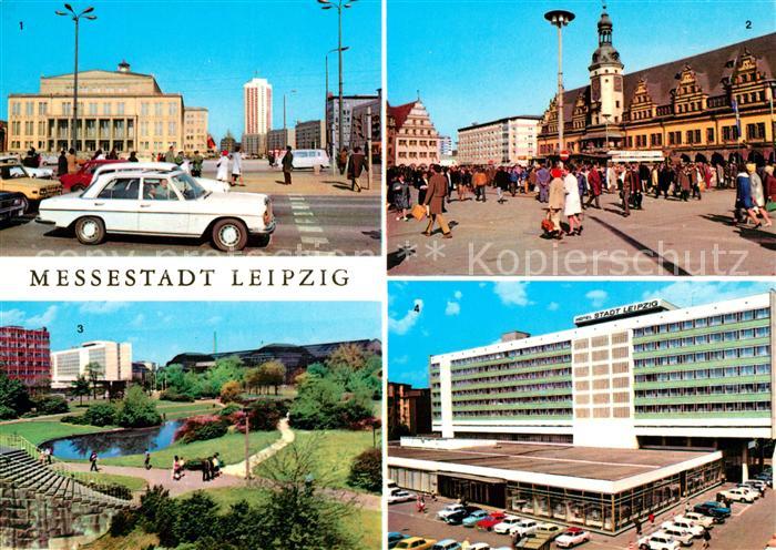 LEIPZIG Sachsen Opernhaus Karl Marx Platz Rathaus Alte Waage Markt Schwanenteich