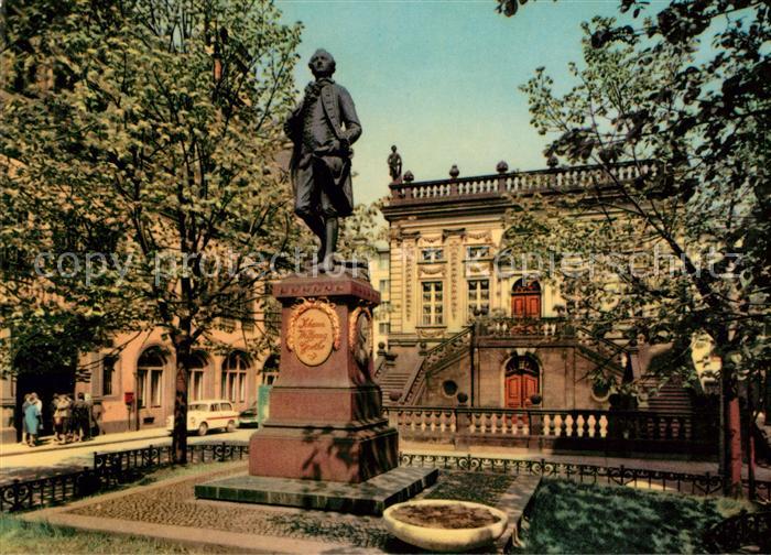 LEIPZIG Sachsen Naschmarkt Goethedenkmal Alte Handelsboerse Messestadt