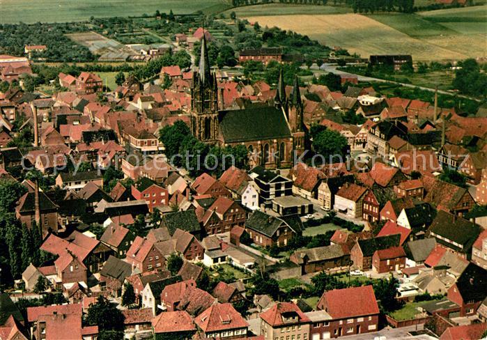 Sendenhorst Stadtzentrum mit Kirche Fliegeraufnahme